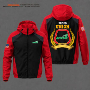 Alternative view of 2026 AFSCME Union Labor-Union Strong Windbreaker Jacket USS1001