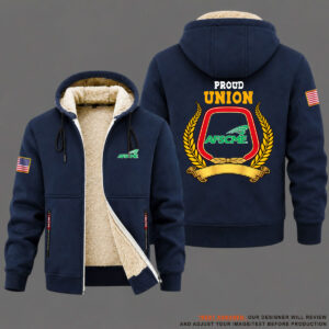 2026 AFSCME Union Labor Proud Union Fleece Zip Hoodie USS1001